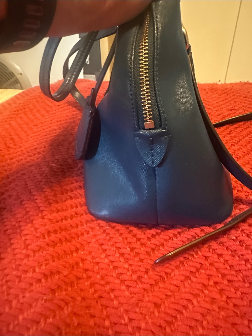 Coach Teal Blue Leather Dome Satchel with Removable Strap - Picture 10 of 15